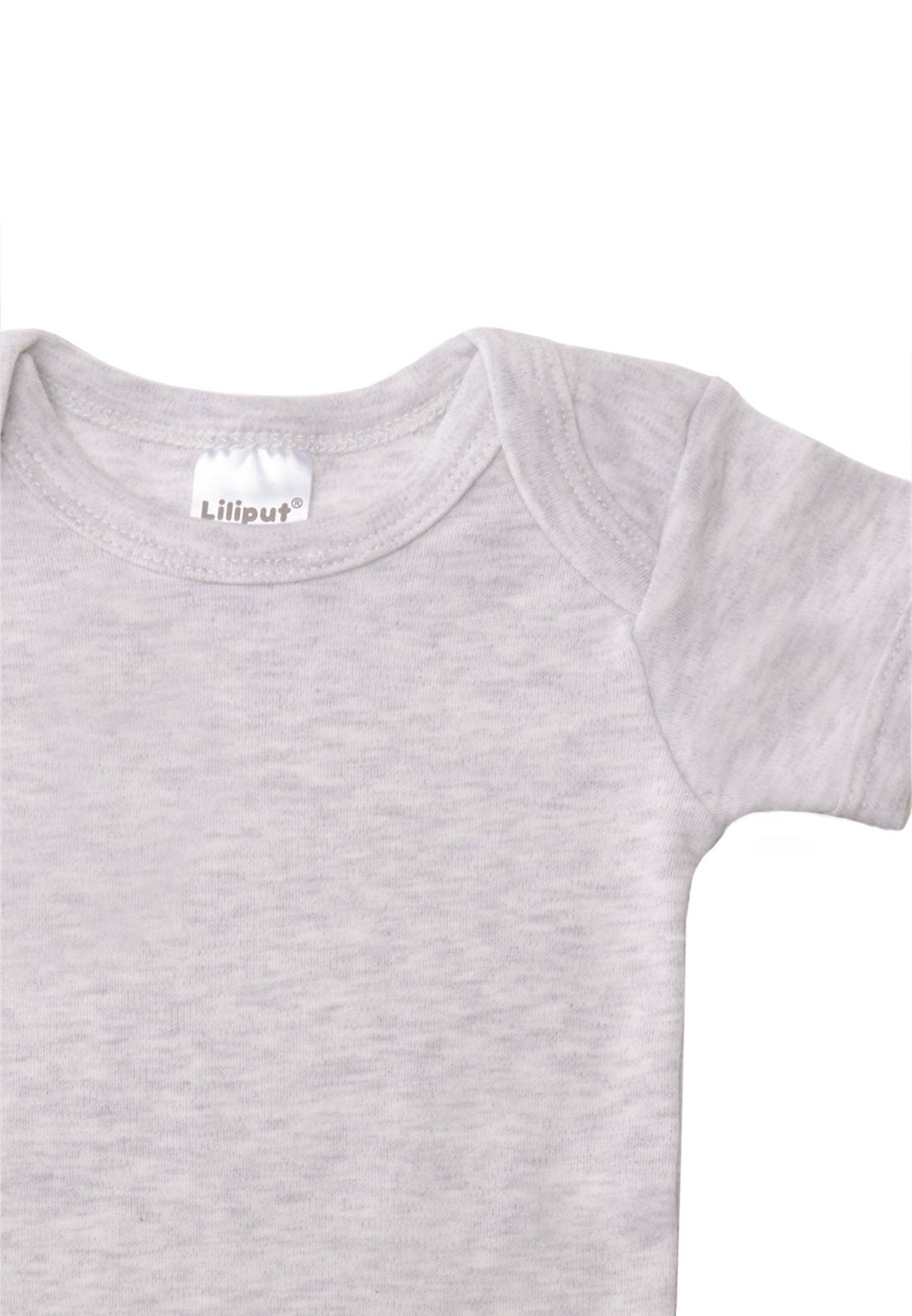 2-pack korte mouwen amineck body's in grijs-melange en wit