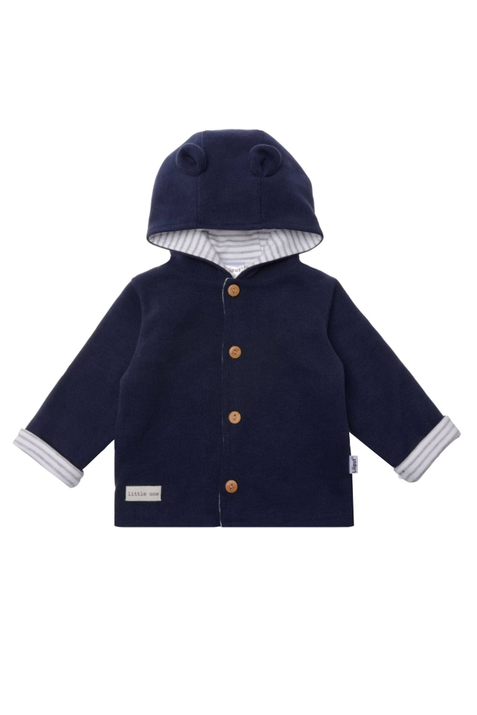 Geribd vest in marineblauw