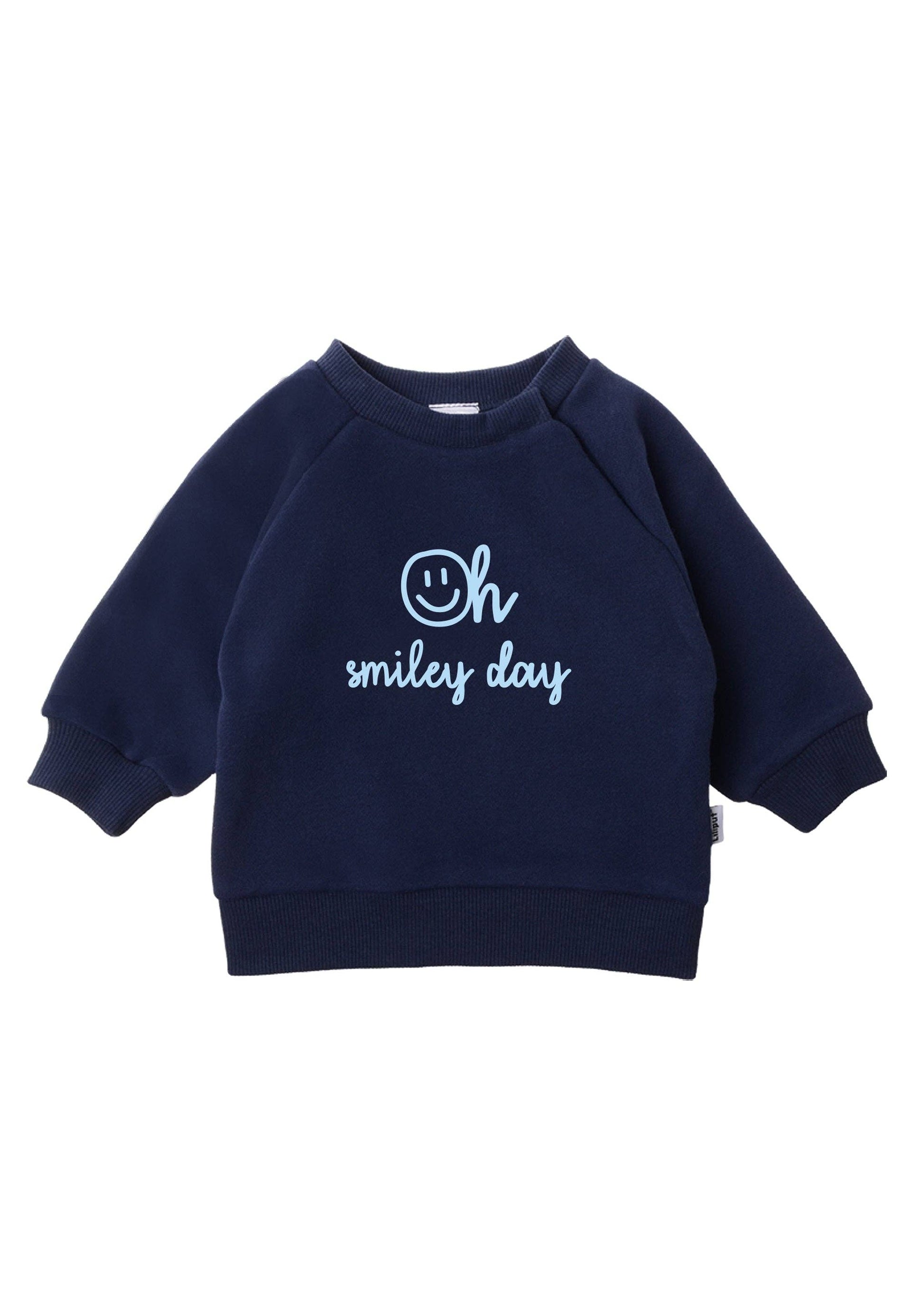 2-delige set met sweatshirt en joggingbroek "oh smiley day"