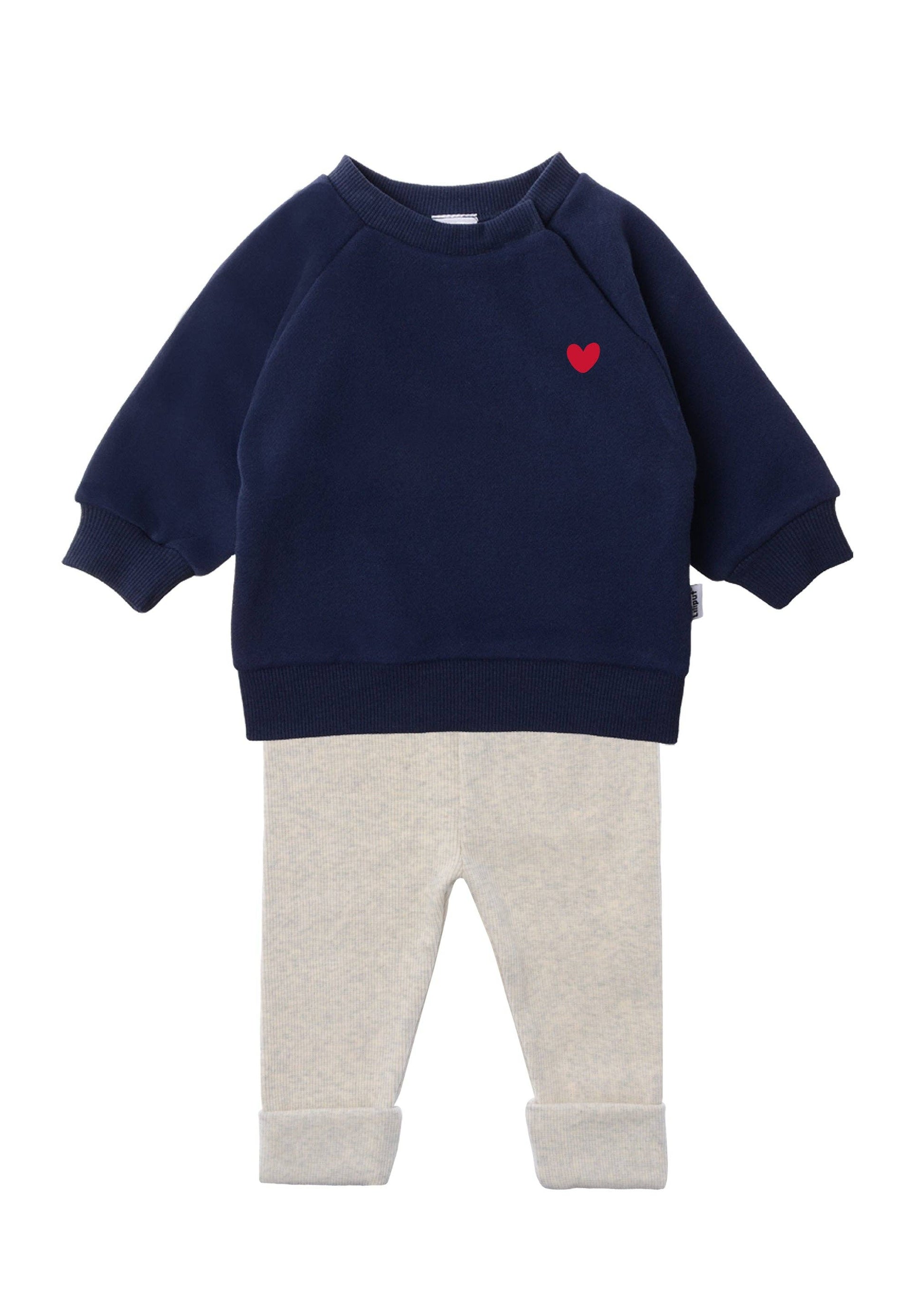 2-delige set met sweatshirt en legging "Hart"