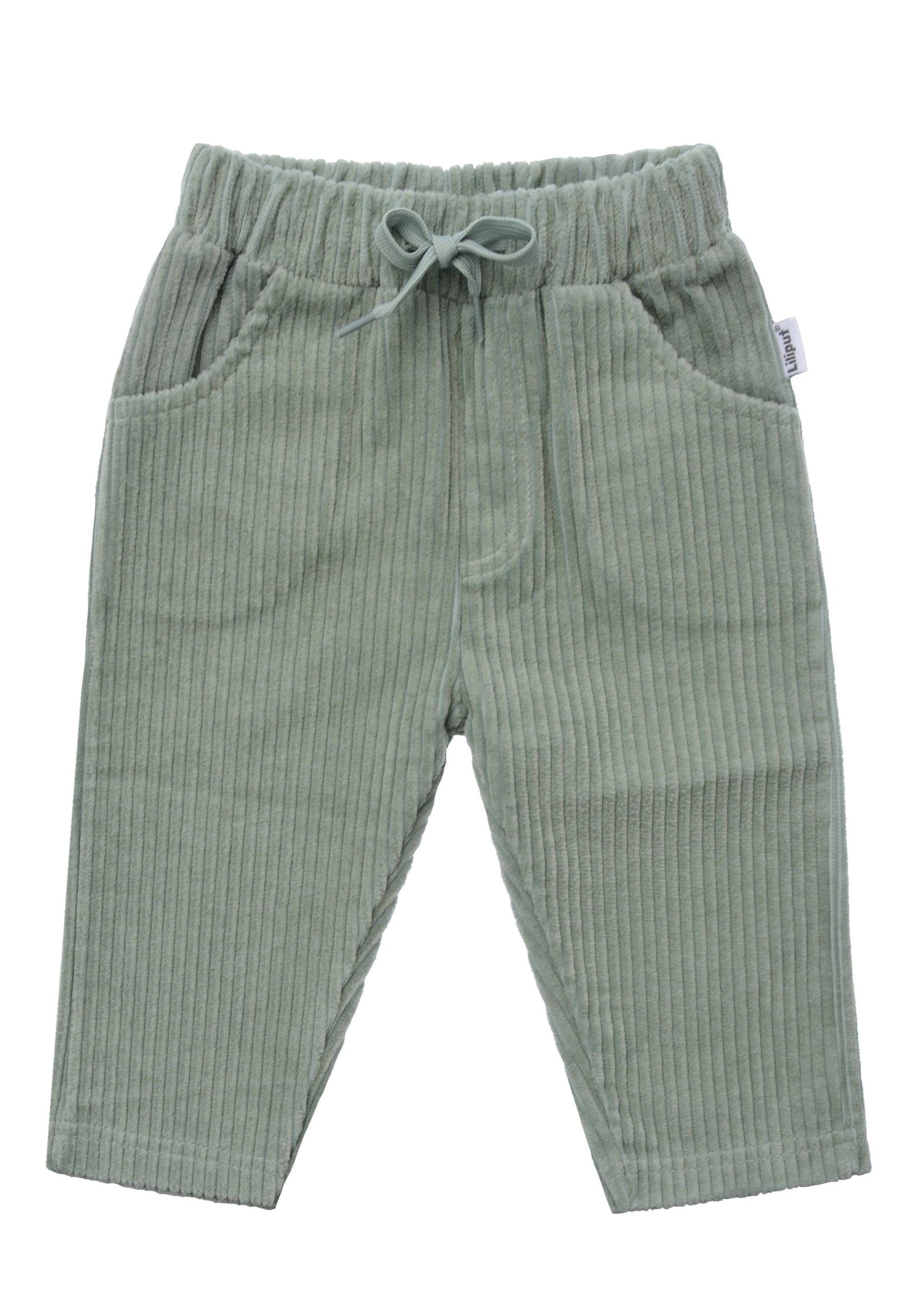 Broek met grote zakken in rietkleur