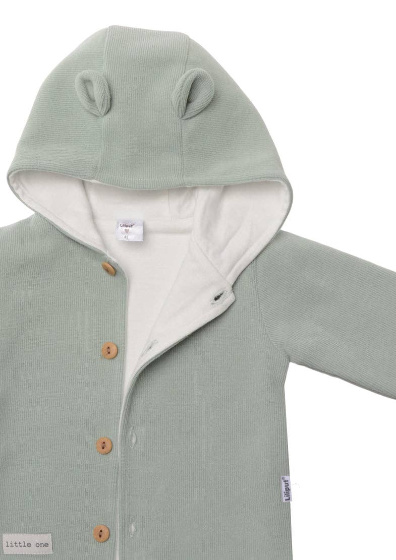 Ribgebreid vest in rietkleur